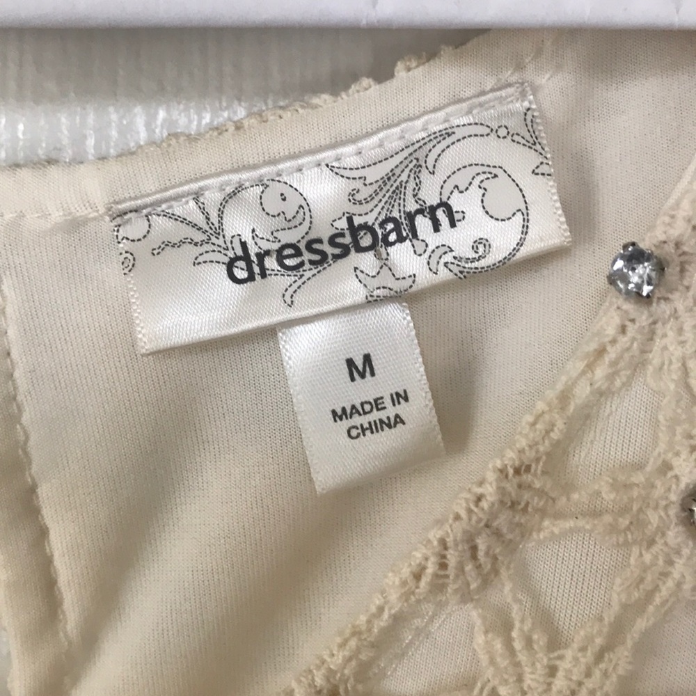 Cream knit, lined top, medium - Picture 4 of 7